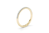 RING  ONE LINE - 14k Gold Lab Grown Ring 0.20 carat D/VS