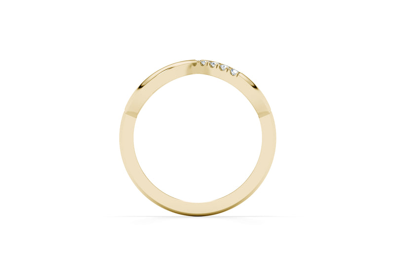 Ring Endless - 14k Gold Lab Grown Ring 0.12 carat D/VS