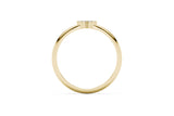 RING BIG FLOWER - 14k Gold Lab Grown Ring 0.12 carat D/VS