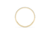 RING TWO LINE - 14k Gold Lab Grown Ring 0.20 carat D/VS