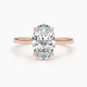 Nola Solitaire With Hidden Halo Diamond Engagement Ring, White Gold 18K