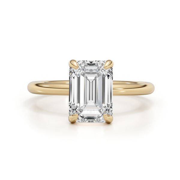 Bria Solitaire Diamond Engagement Ring, Yellow Gold 18K