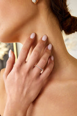 Half Eternity Diamond Band Ring 0.30 ct TCW, Rose Gold 14K