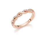 Half Eternity Diamond Ring 0.20 ct TCW , Rose Gold 14K