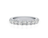 Half Eternity Diamond Ring 1.10 ct TCW , White Gold 14K