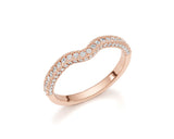 Half Eternity Diamond Ring 0.22 ct TCW , Rose Gold 14K