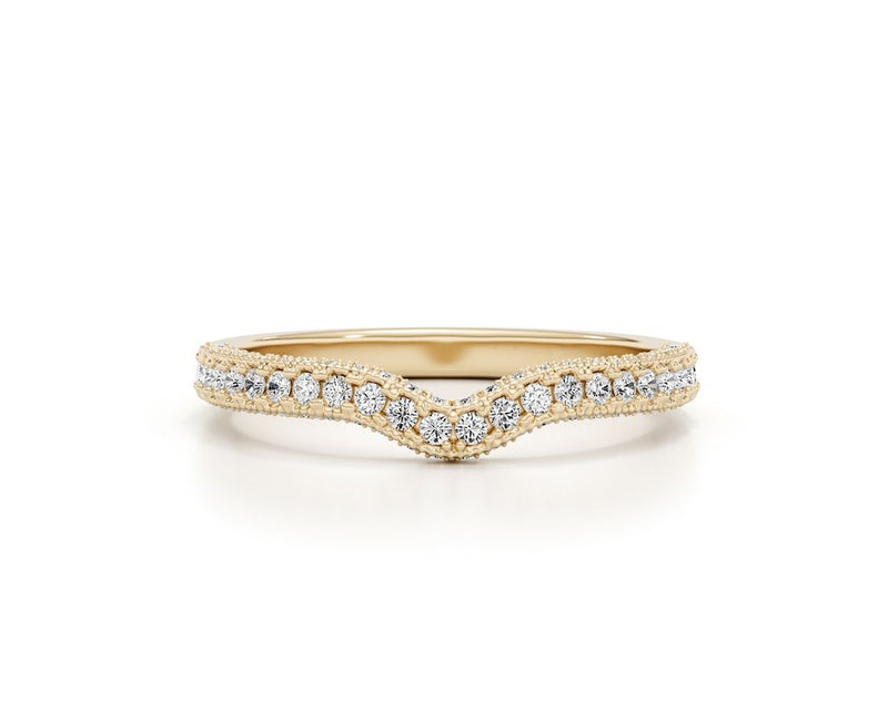 Side Ring Diamond Ring 0.22 ct TCW , Yellow Gold 14K