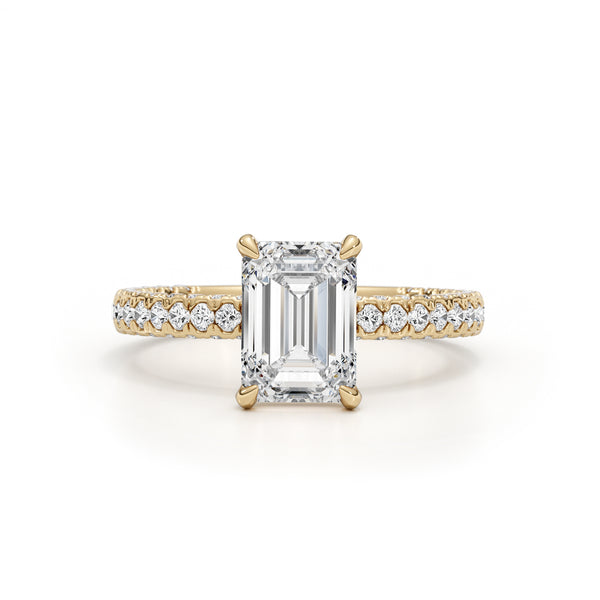 Alaya Pave Diamond Engagement Ring, Yellow Gold 18K