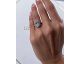 Alice - Oval Cut 3.45 Carat Diamond Engagement Ring