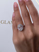 Alice Halo Diamond Engagement Ring, White Gold 18K