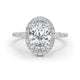 Alice Halo Diamond Engagement Ring, White Gold 18K