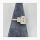 3 Stone Diamond Engagement Ring, Yellow Gold 18K