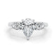 3 Stone Diamond Engagement Ring, White Gold 18K