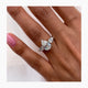 3 Stone Diamond Engagement Ring, White Gold 18K