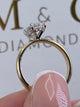 Della Solitaire With Hidden Halo Diamond Engagement Ring, Yellow Gold 18K