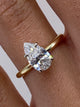 Della Solitaire With Hidden Halo Diamond Engagement Ring, Yellow Gold 18K
