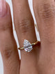 Della Solitaire With Hidden Halo Diamond Engagement Ring, Yellow Gold 18K