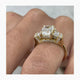 3 Stone Diamond Engagement Ring, Yellow Gold 18K