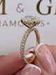 Hailey Pave Diamond Engagement Ring, Yellow Gold 18K