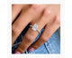 1134|JAYLA - Halo Radiant Diamond Ring 2.36 ct TCW , White Gold 18k