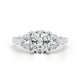 Noel 3 Stone Diamond Engagement Ring, White Gold 18K