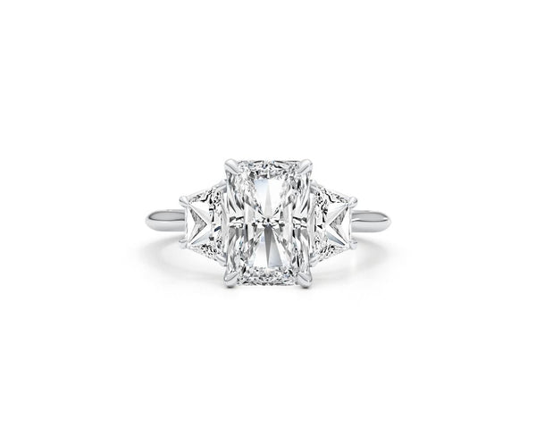 Paulina 3 Stone Diamond Engagement Ring, White Gold 18K