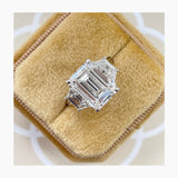 Sivan Engagement Ring 6.80 Carat White Gold