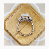 Sivan Engagement Ring 6.80 Carat White Gold