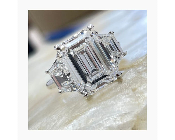 SIVAN - Emerald Cut 6.80 Carat Diamond Engagement Ring