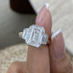 Claudia 6.3 Radiant Lab-Grown Diamond Three Stone Engagement Ring