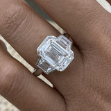 Claudia 6.3 Radiant Lab-Grown Diamond Three Stone Engagement Ring