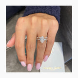 Solitaire with Hidden Halo & Matching Pave Wedding Band
