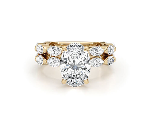 Alannaset - Oval Cut 4.65 Carat Diamond Engagement Ring