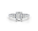 Coralie set - Emerald Cut 4 Carat Diamond Engagement Ring