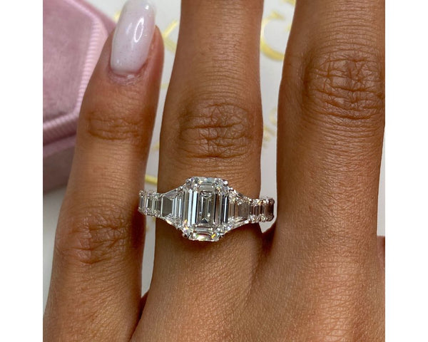 Gabi - Emerald Cut 6.25 Carat Diamond Engagement Ring