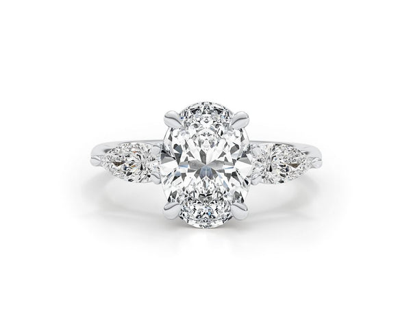 Bella - Oval Cut 3 Carat Diamond Engagement Ring