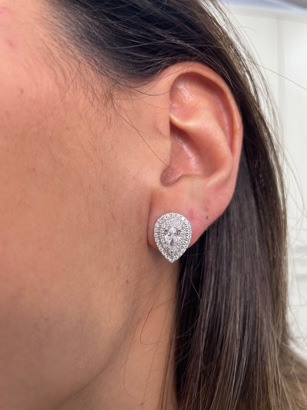 Diamond Stud Earrings 0 Carat White Gold 14K