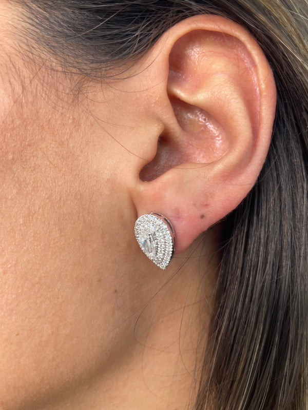 Diamond Stud Earrings 0 Carat White Gold 14K