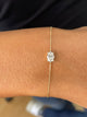 Diamond Chain Bracelet 0.55 Carat Yellow Gold 14K