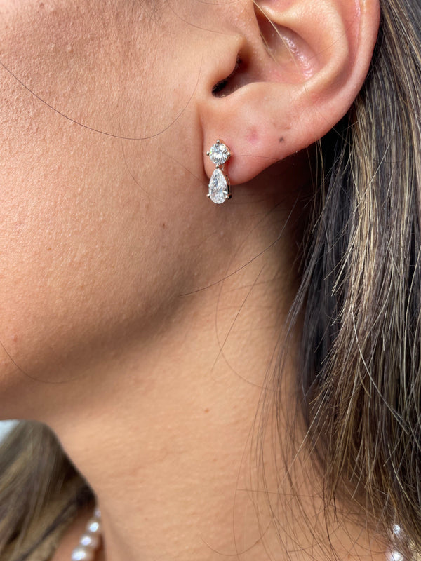 Diamond Stud Earrings 0 Carat Rose Gold 14K
