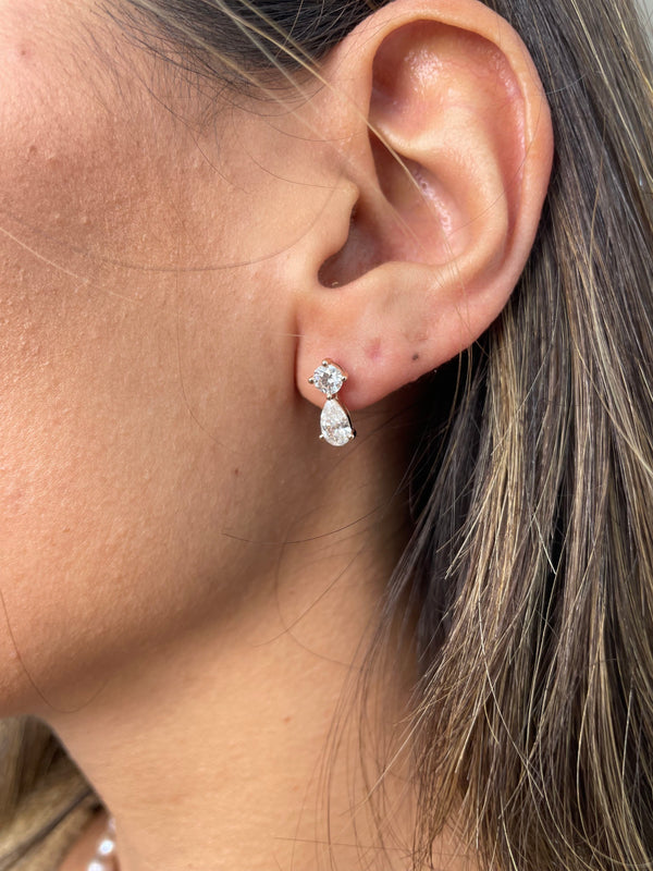 Diamond Stud Earrings 0 Carat Rose Gold 14K