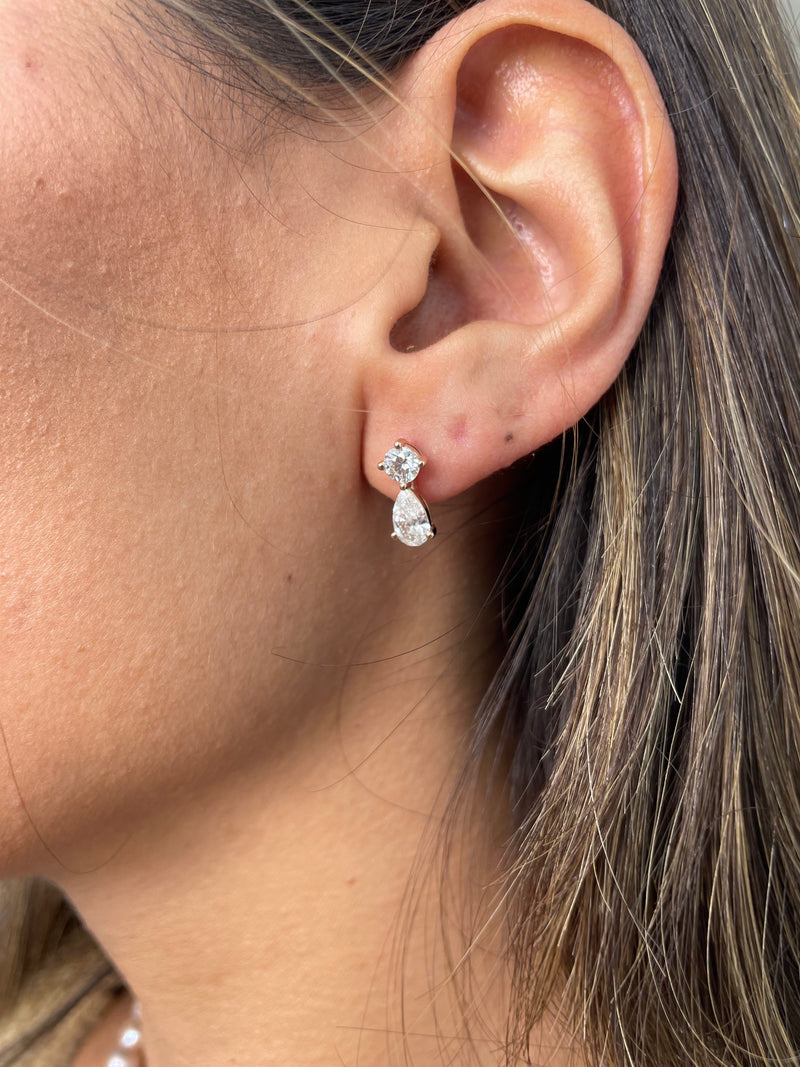Diamond Stud Earrings 0 Carat Rose Gold 14K
