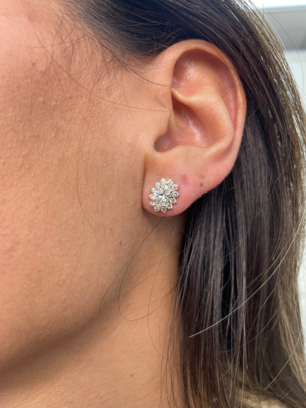Diamond Stud Earrings 0 Carat Yellow Gold 14K