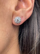 Diamond Stud Earrings 3.25 Carat White Gold