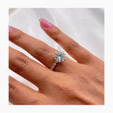 Lina Engagement Ring 2.90 Carat White Gold