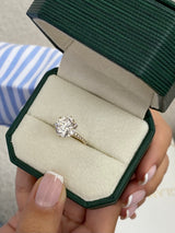 Merisadin Pave Diamond Engagement Ring, Yellow Gold 18K