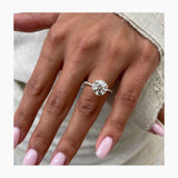 Merisadin Pave Diamond Engagement Ring, Yellow Gold 18K