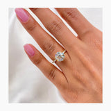 Merisadin Pave Diamond Engagement Ring, Yellow Gold 18K