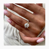 Merisadin Pave Diamond Engagement Ring, Yellow Gold 18K