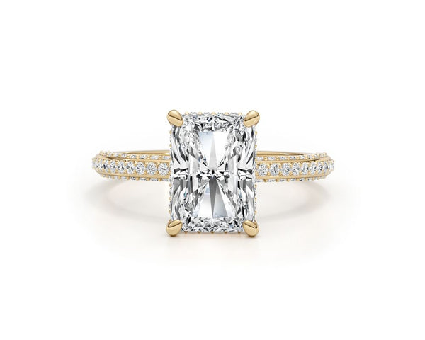 Artemis - Radiant Cut 3 Carat Diamond Engagement Ring